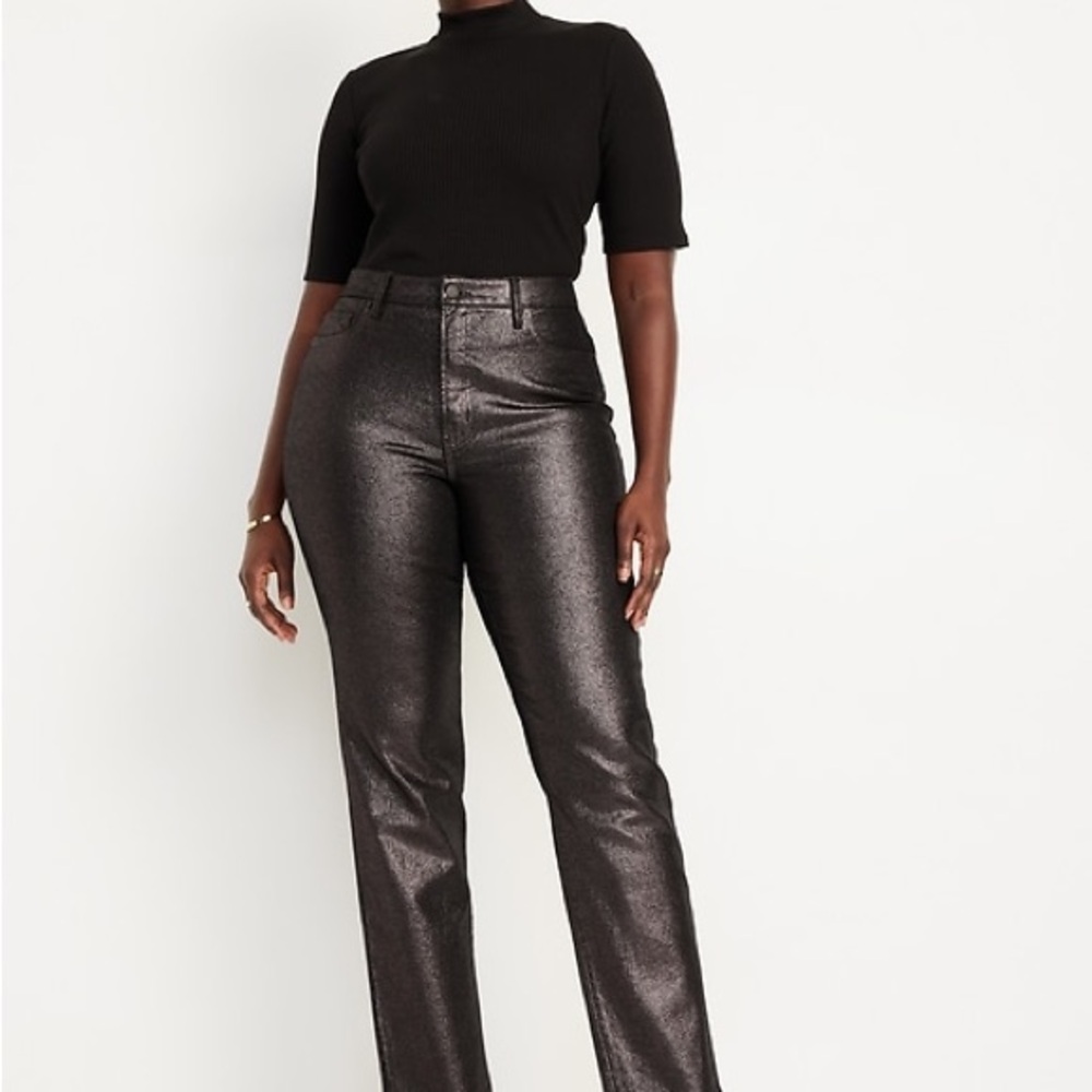 Shiny Black Pants